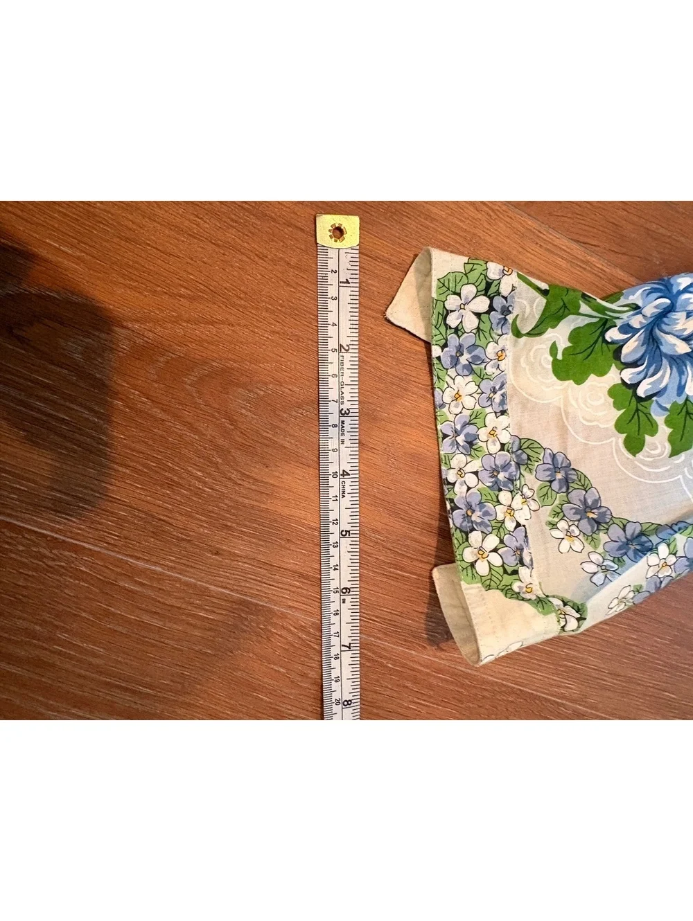 Tory Burch Blue Floral Long Sleeve Blouse Bell Sleeve Cottagecore Size 8